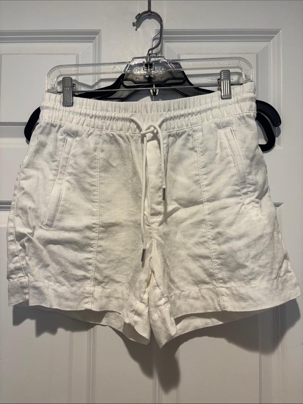 Athleta White Linen Shorts
